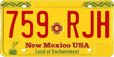 NM license plate 759RJH