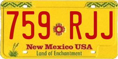 NM license plate 759RJJ