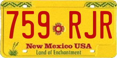 NM license plate 759RJR