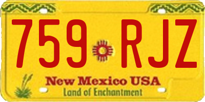 NM license plate 759RJZ