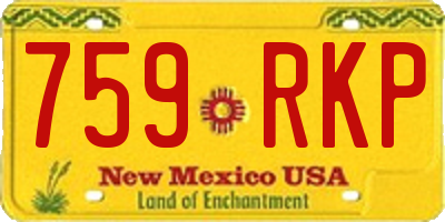NM license plate 759RKP