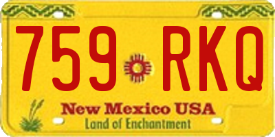 NM license plate 759RKQ