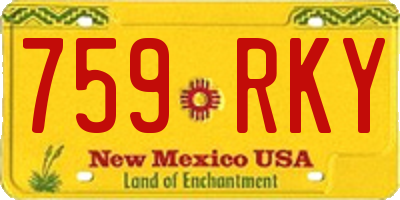 NM license plate 759RKY