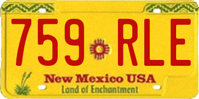 NM license plate 759RLE