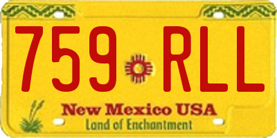 NM license plate 759RLL