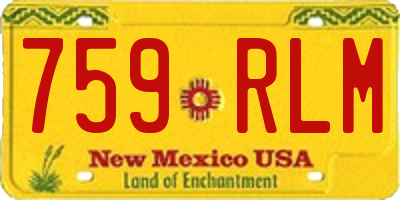 NM license plate 759RLM