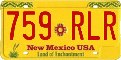 NM license plate 759RLR