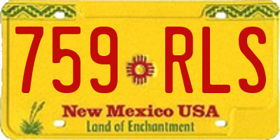 NM license plate 759RLS