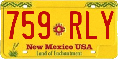 NM license plate 759RLY