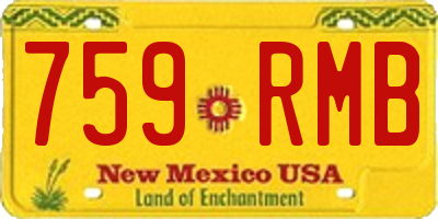 NM license plate 759RMB