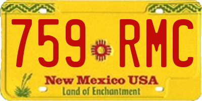 NM license plate 759RMC