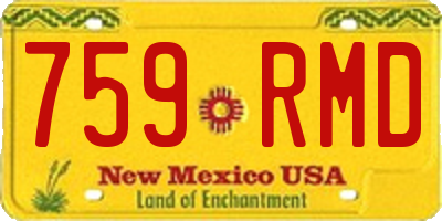 NM license plate 759RMD