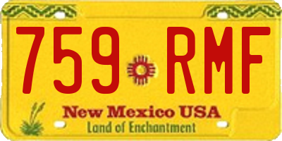NM license plate 759RMF