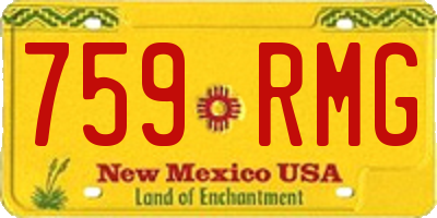 NM license plate 759RMG