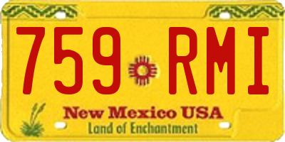NM license plate 759RMI