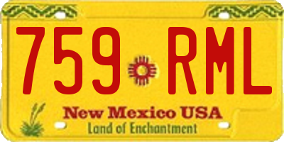 NM license plate 759RML