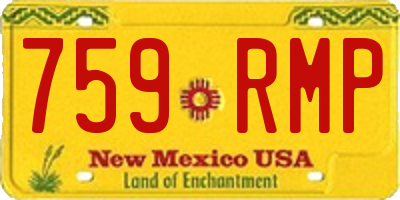 NM license plate 759RMP