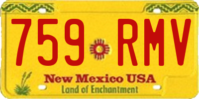 NM license plate 759RMV