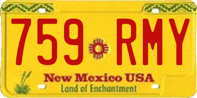 NM license plate 759RMY