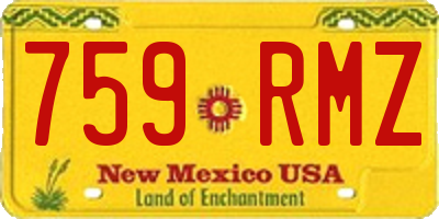 NM license plate 759RMZ