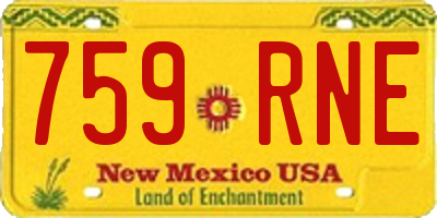 NM license plate 759RNE