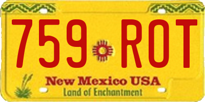 NM license plate 759ROT
