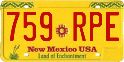 NM license plate 759RPE