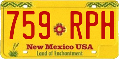 NM license plate 759RPH