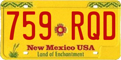 NM license plate 759RQD