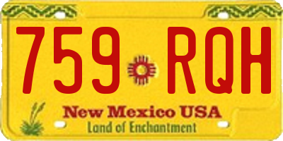 NM license plate 759RQH
