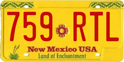 NM license plate 759RTL