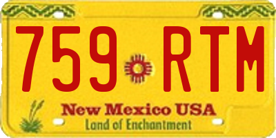NM license plate 759RTM