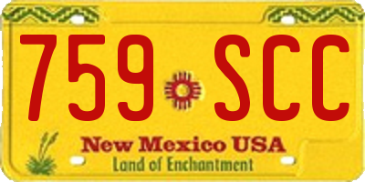 NM license plate 759SCC
