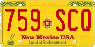 NM license plate 759SCQ