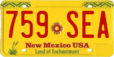 NM license plate 759SEA