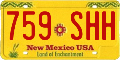 NM license plate 759SHH