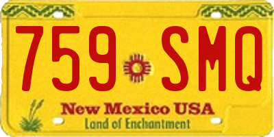 NM license plate 759SMQ