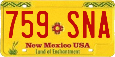 NM license plate 759SNA
