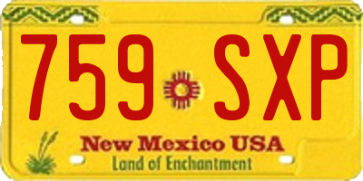 NM license plate 759SXP
