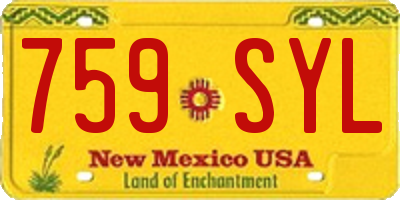 NM license plate 759SYL