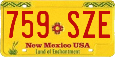 NM license plate 759SZE