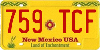 NM license plate 759TCF