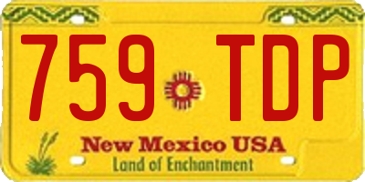 NM license plate 759TDP