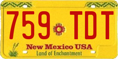 NM license plate 759TDT