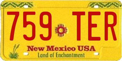 NM license plate 759TER