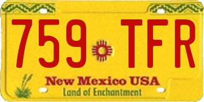 NM license plate 759TFR