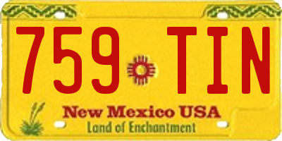 NM license plate 759TIN