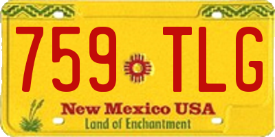 NM license plate 759TLG