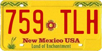 NM license plate 759TLH