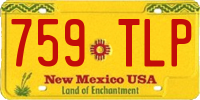 NM license plate 759TLP